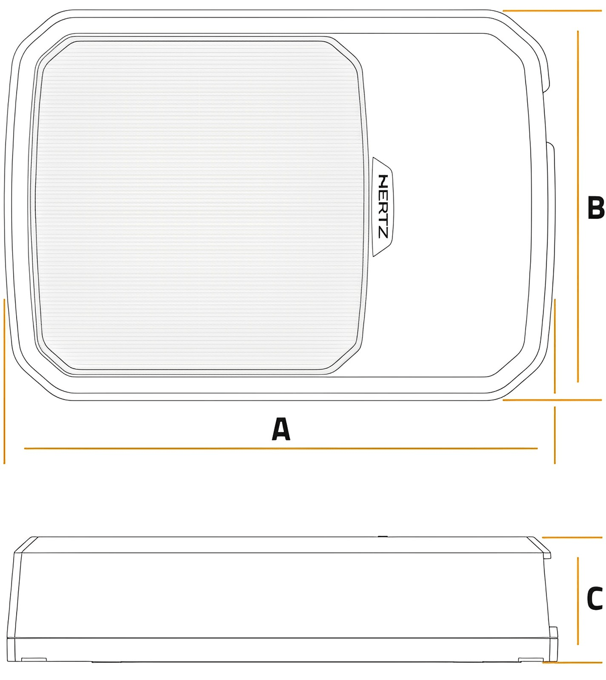 Hertz DBA201F 8" aktiv Subwoofer 440W max - Superflat design - ebiketech