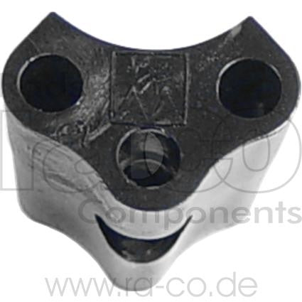 Kabelholder | 3 ganger for lavt rør | 5 mm boring | For gjenget skrue M5 | 10 stk - ebiketech