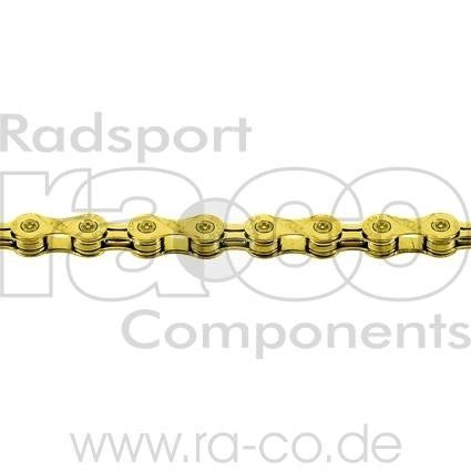 KMC X-10 El Chain | 10s | 114 lenker | gull | Vei/MTB -kompatibel | åpne indre plater - ebiketech