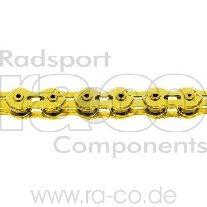 KMC X-11-Gold SL-kjede | 11s | 114 lenker | gull | Vei/MTB -kompatibel | Superlight - ebiketech