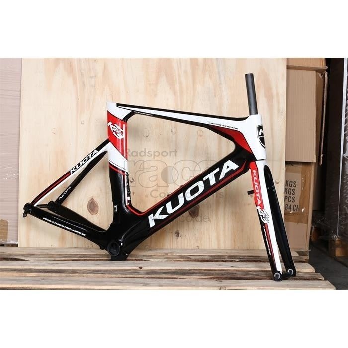 Kuota KTZero3 Frame Kit (inkl. Setepost, hovedsett) | Hvit/rød/svart blank - ebiketech