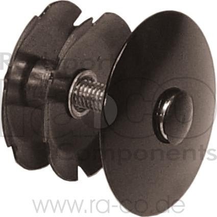 Legerhette 1 1/2 "| Sett inkl. Fanglet nøtt og bolt | Svart - ebiketech