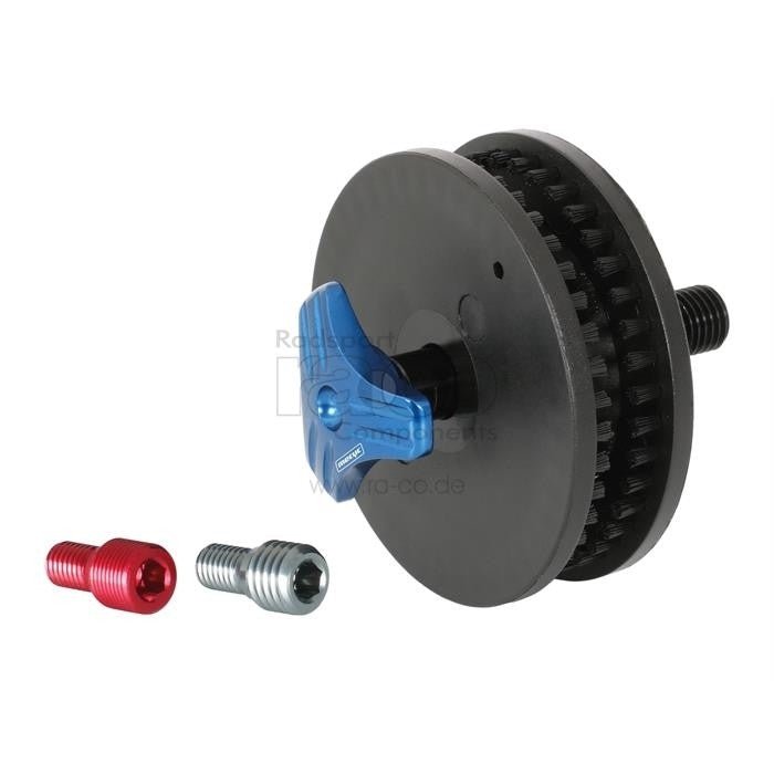 MECYC -kjede strammer bakhjul | For sykkeltransport eller rengjøring | For gjennom akselen Ø 12mm | inkl. 3 Trådadapter M12x1, M12x1,5 & M12x1,75 - ebiketech