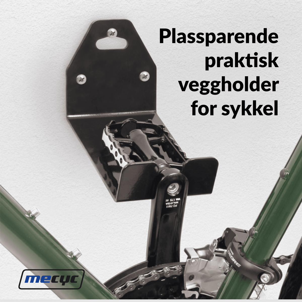 MECYC sykkel vegg oppheng - heng sykkelen i pedalen på veggen og spar plass! - ebiketechnology