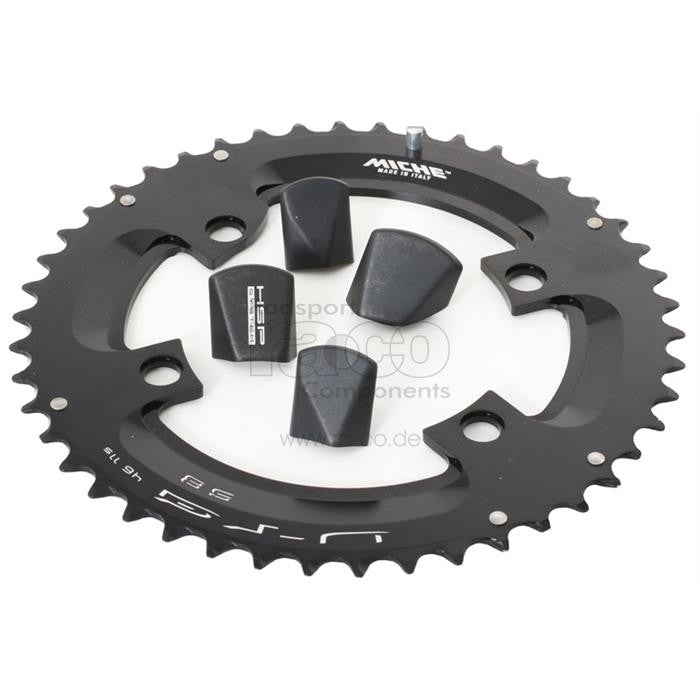 Miche Chain Ring Hsp Evo | utenfor | svart | 46 tenner | 4-arm, også for Shimano Ultegra R8000 - ebiketech