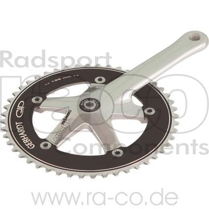 Miche Primato-Pista Crank Set | Valgbar kjetting | sølv | Singlespeed, ekskl. Bunnbrakett (JIS) | 170 mm - ebiketech