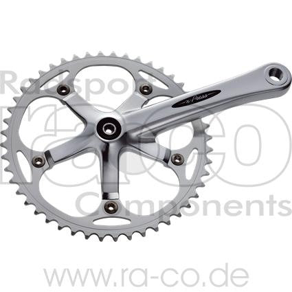 Miche X-Press Crank Set | 44 tenner | sølv | Singlespeed, 1/2 "x 3/32" | 170 mm - ebiketech