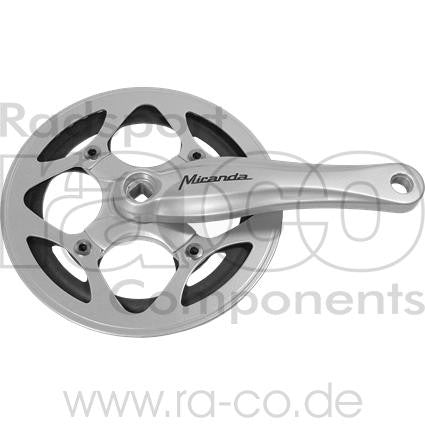 Miranda Singlespeed Crank Set Beta-1r | 42 tenner | sølv | Singlespeed, inkl. CNC Rock Ring | 170 mm - ebiketech