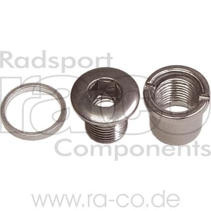 Niro Chain Ring Screws | 8,6 mm / 2s | inkl. Spacer 1,5 mm | 5 stk - ebiketech