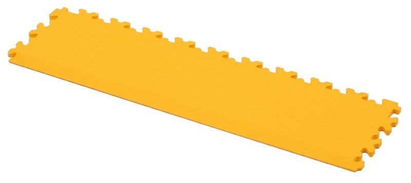 PVC endestrip for verkstedgulvfliser | 50x13,5x0,7 cm | gul | 1 stk - ebiketech