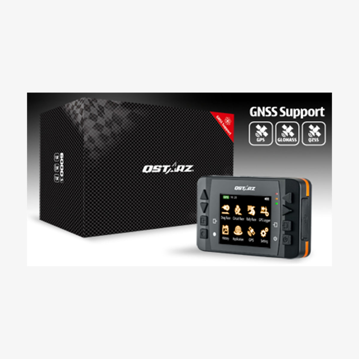 QSTARZ LT-6000S GPS Tracker / Lap Timer / Datalogger m/2.4" fargeskjerm og frontrutefeste - ebiketech