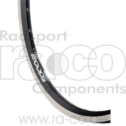 Ryde Zac2000 Rim | 28 "| E.T.R.T.O. 622-19C | CLINCHER RIM | 32 HOLE | SVART - ebiketech