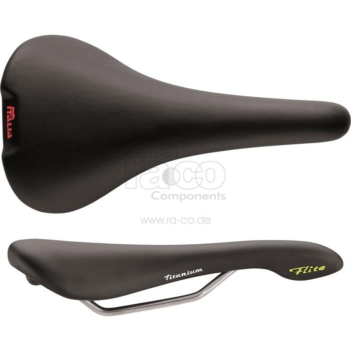Selle Italia Flite 1990 Black | Klassisk sal | Titanium Rail TI316 | dekk lær | 230 g - ebiketech