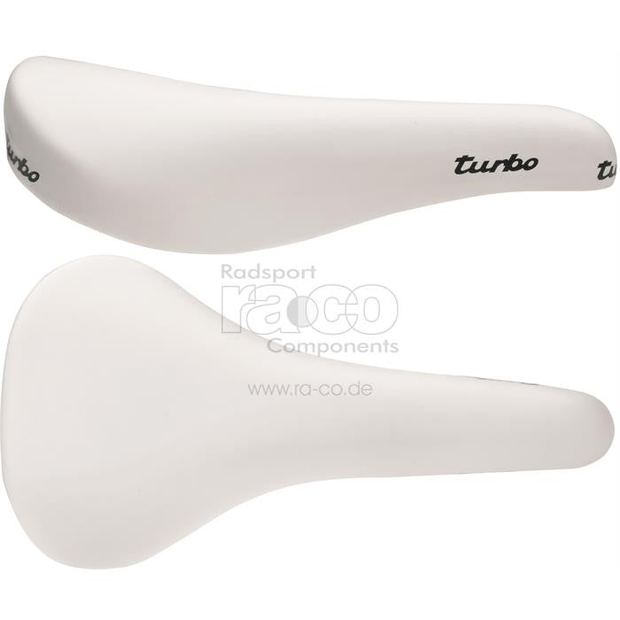 Selle Italia Turbo 1980 White | Vintage Saddle | Jernbane FEC -legering | Dekk Duro-Tek | 295 g - ebiketech