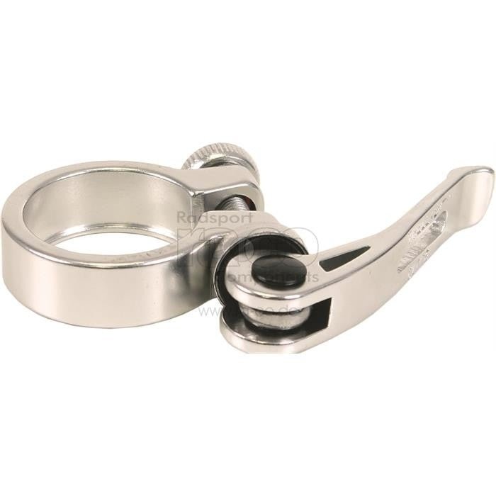 Setepostklemme | legering | 31,8 mm | sølv | inkl. Hurtigutløser - ebiketech
