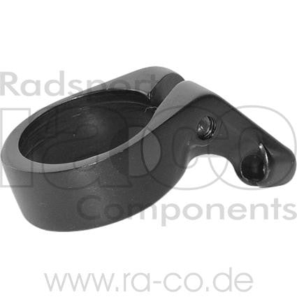 Setepostklemme | legering | 31,8 mm | svart | inkl. motholder for bremsekabel - ebiketech