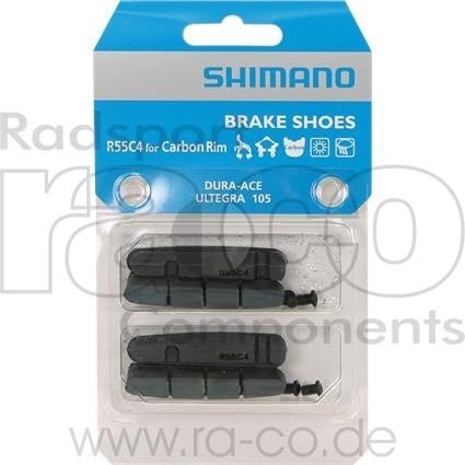 Shimano Brake Rubber Set | 4 stk | For karbonfelger | R55C4 - ebiketech