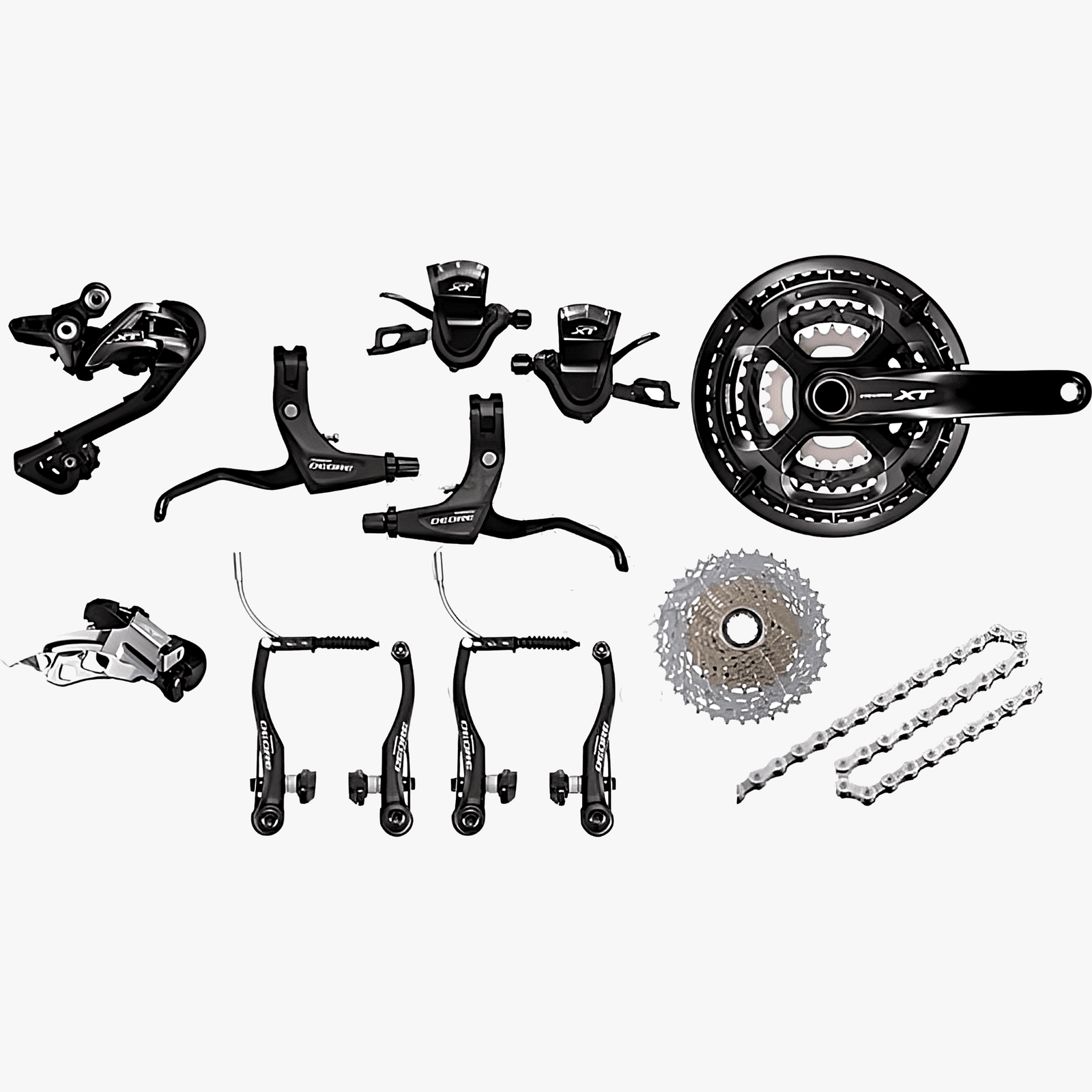 SHIMANO Deore XT 3x10s komplett Gruppsett T8000 | sort - ebiketech