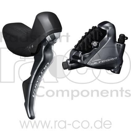Shimano Ultegra Road Disc Brake Assembled Kit Hydraulic Front | ST-R8020 (L) + BR-R8070 (F) | for 160 mm rotor - ebiketech