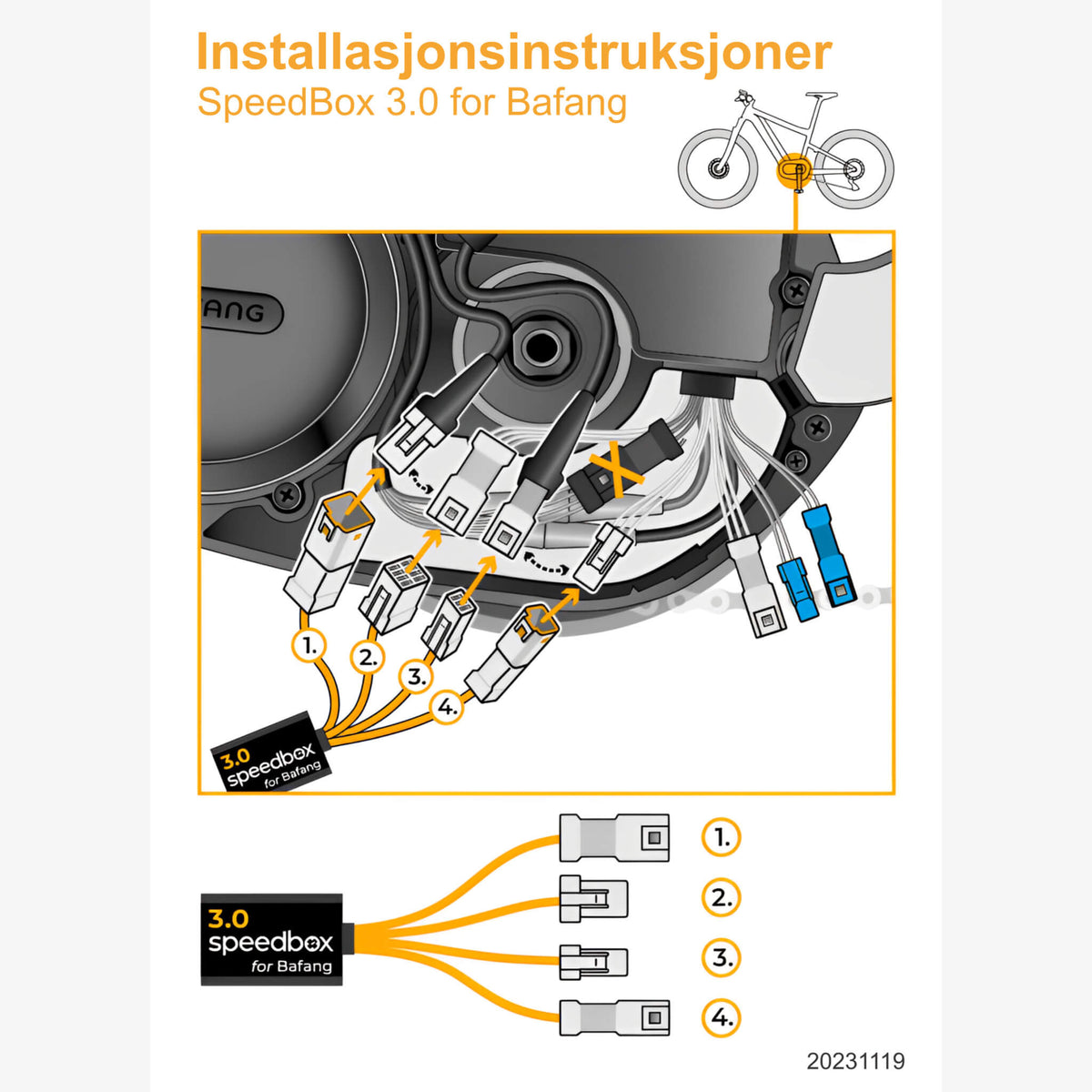 SpeedBox 3.0 for Bafang (3 pin kontakt) - ELSYKKELTRIM - ebiketech