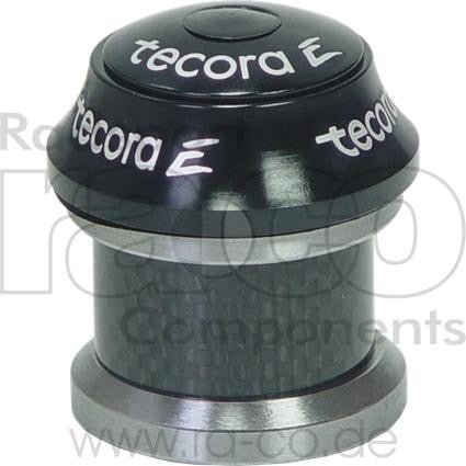 Tecora E 1 1/8 " + 1 1/2" Tapered headset IS42/52 | legering | svart | Høyde 16,5 mm | Kassett 45 ° x 45 ° - ebiketech