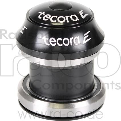 Tecora E 1 1/8 " + 1 1/4" Tapered headset IS42/47 | legering | svart | Høyde 16,5 mm | Kassett 45 ° x 45 ° - ebiketech