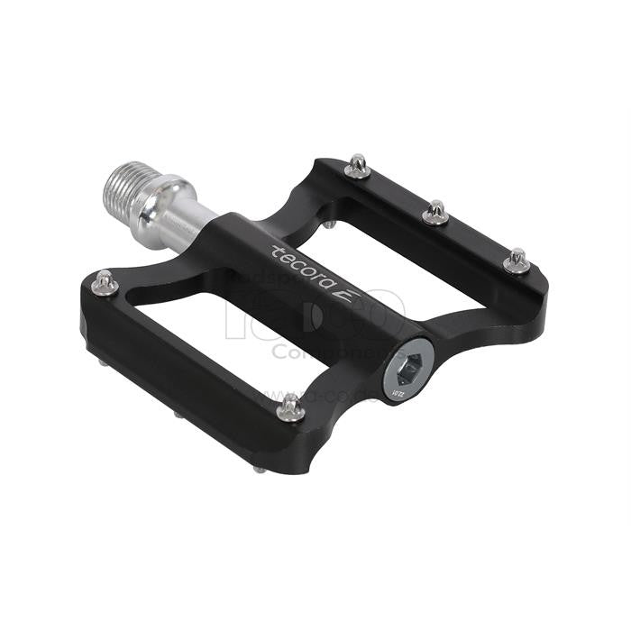 Tecora e pedaler cnc flat | Svart/sølv - ebiketech