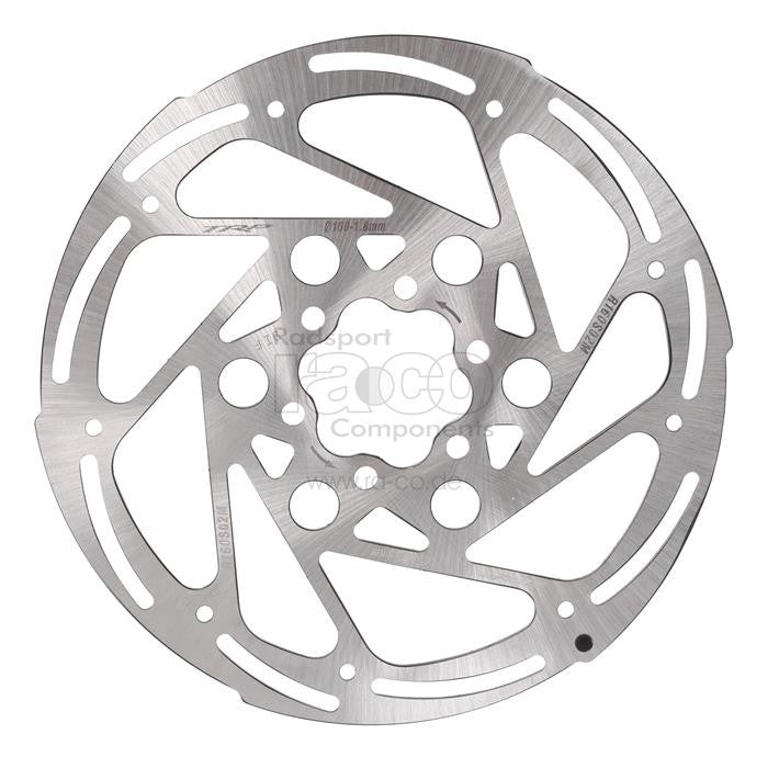 TRP -bremseskive R160S02M | 160 mm | 6 bolt | Rustfritt stål/aluminium | inkl. skruer | 125 g | sølv - ebiketech