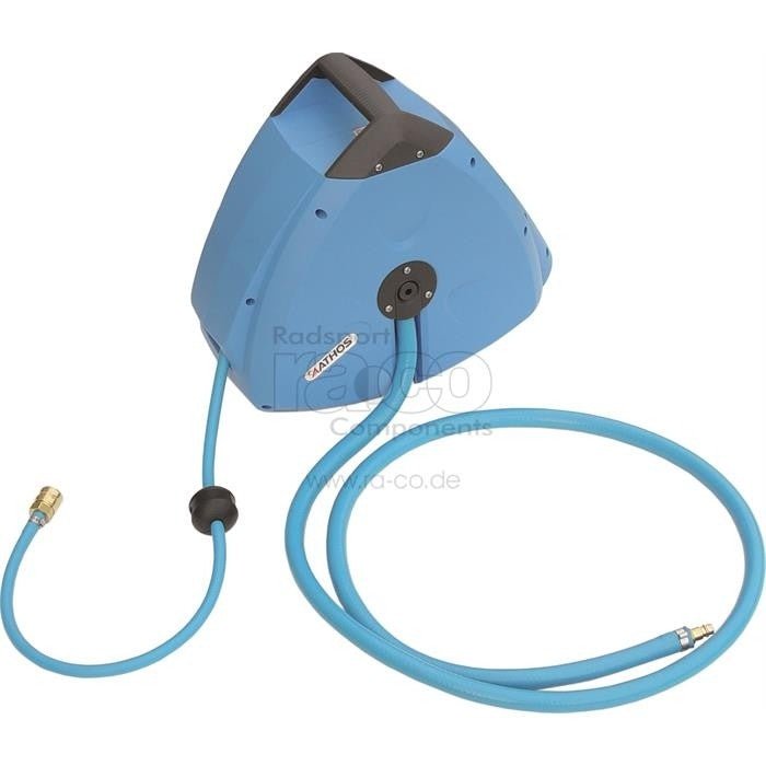 Workshop Air Compressor Slange Holder/Dispensor - Auto Rewind Air Slange Reel, 10m slange lengde, veggmonterbar. - ebiketech