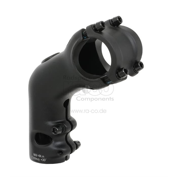 Zoom stilk | legering | Svart Matt | 30 °, 31,8 mm | 60 mm - ebiketech